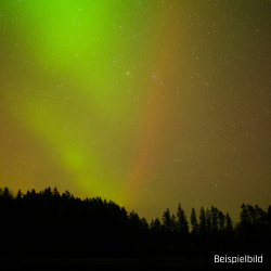 Nordlicht leuchtend-grün mit rot